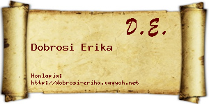Dobrosi Erika névjegykártya